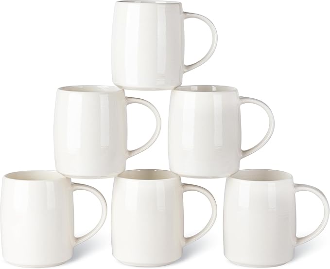 GBHOME Large Coffee Mugs Set of 6, 18oz Handmade Ceramic Coffee Mugs Set with Gradient color for Latte/Tea/Beer/Hot Cocoa, Dishwasher & Microwave Safe-HomvellaHome