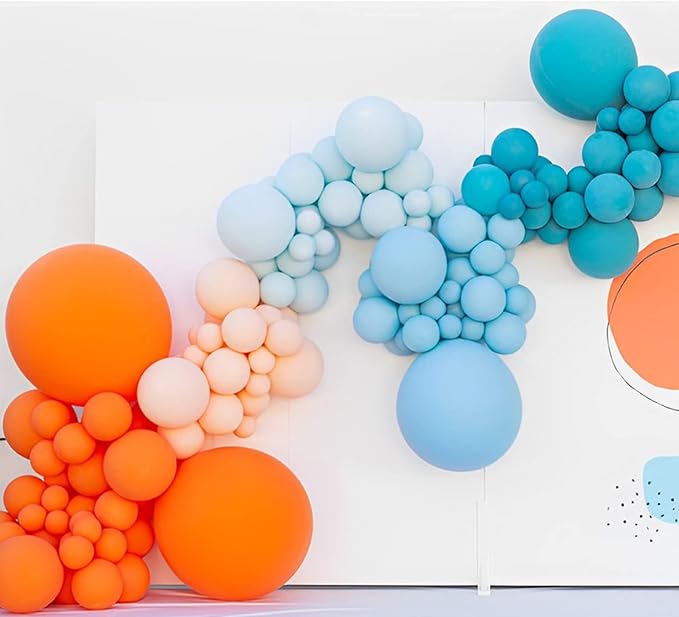 130pcs Orange Balloons Different Sizes 18" 12" 10" 5" Orange Matte Latex Balloons for Boys Girls Birthday Baby Shower Gender Reveal Wedding Gender Reveal Autumn Party Decorations-HomvellaHome