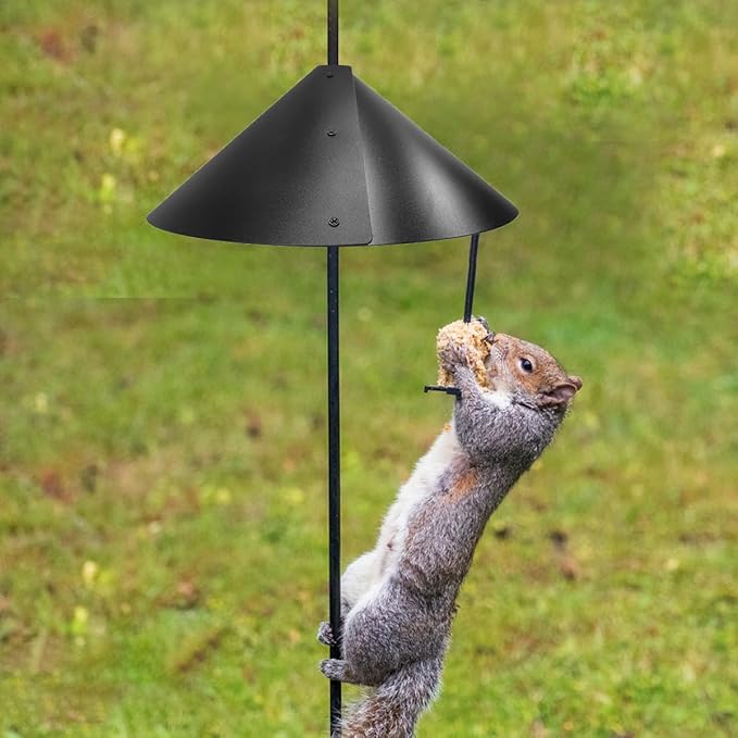 2 Pack Squirrel Baffle for Bird Feeder Pole，Keeps Squirrels Away from Bird Feeder Rods, (19 inch)-HomvellaHome