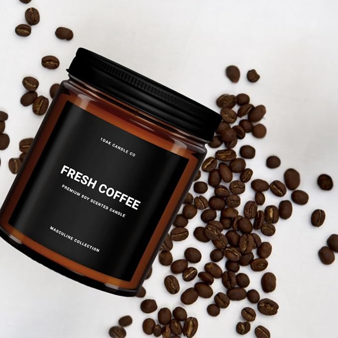 1OAK Scented Candles for Men - Fresh Coffee Candle - Espresso & Roast Coffee - Home Gifts (7oz.)-HomvellaHome