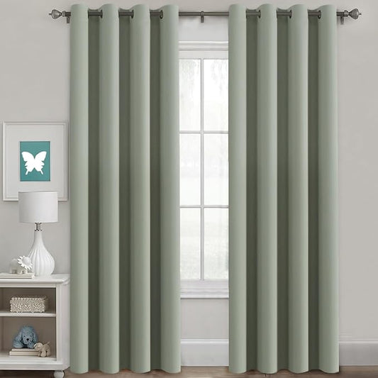 H.VERSAILTEX Blackout Curtains for Bedroom/Living Room, Length 63"/72"/84"/96"/108", Multi Colors, Room Darkening Thermal Insulated Grommet Window Curtains - 2 Panels-HomvellaHome