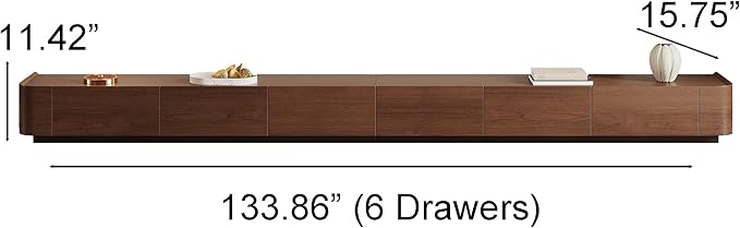 134" Farmhouse TV Unit - Large Wood Entertainment Center with Storage Drawers for 75"+ TVs, Home Office Floor Console-HomvellaHome