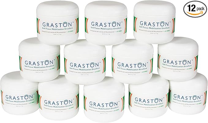 Graston Technique Arnica Soft Tissue Emollient - 4oz Jar Pro-Grade Therapy Cream for IASTM, Massage, Relief, and Recovery, 12-Pack-HomvellaHome