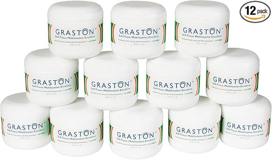 Graston Technique Arnica Soft Tissue Emollient - 4oz Jar Pro-Grade Therapy Cream for IASTM, Massage, Relief, and Recovery, 12-Pack-HomvellaHome