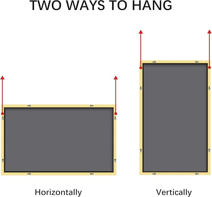 Gold Bathroom Mirror for Wall, 30x48 Inch Rectangle Mirrors with Metal Frame, Modern Vanity Wall Mirror Decor for Bathroom Living Room, Entryway Hangs Horizontal or Vertical-HomvellaHome