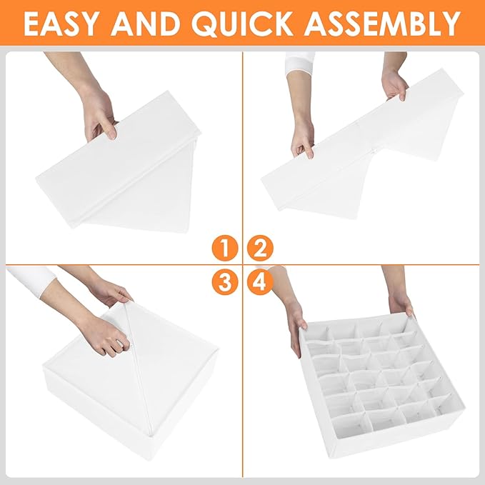 12 Pack Drawer Organizers for Clothing, 116 Large Compartments Fabric Dresser Closet Organizers and Storage Bins for Baby Clothing, Women Men Underwear Socks, Bra, Ties, College Dorm Room Essentials-HomvellaHome