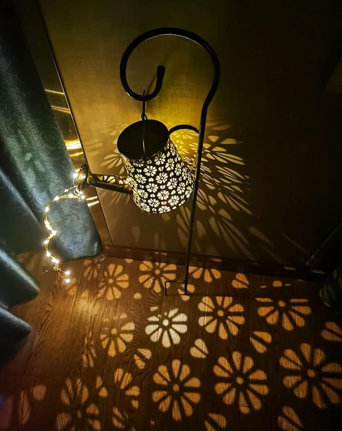 2 Pack Solar Watering Can with Lights,Solar Outdoor Garden Decor Waterproof Hanging Lantern Landscape Lights Outside Decorations for Yard Lawn Patio Gardening Gifts.-HomvellaHome