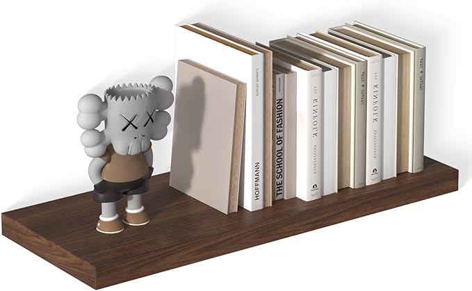 12 Inch Deep Floating Shelves for Wall 1 Pack Floating Shelves Large Storage Space Wall Mount Shelf for Living Room Kitchen Bathroom 30" W x 12" D x 1.2" H Walnut-HomvellaHome