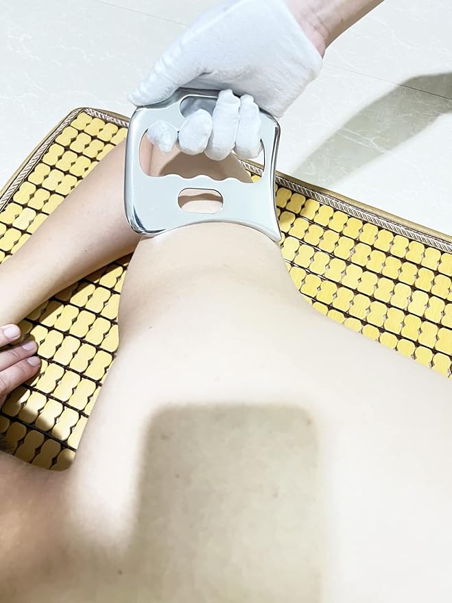 Gua sha Tool gua sha Stainless Steel iastm Tool Gussha Massage Tool Muscle Scraping Tool for Soft Tissue Therapy and Reduce Arms,Back, Legs, Neck Muscle Pain(DS)…-HomvellaHome