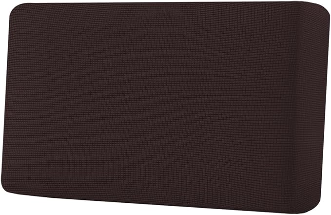 H.VERSAILTEX Super Stretch Individual Seat Cushion Covers Sofa Covers Couch Cushion Covers Slipcover Sets Thick Jacquard Textured Twill Fabric (1 Piece Loveseat Cushion Cover, Chocolate)-HomvellaHome