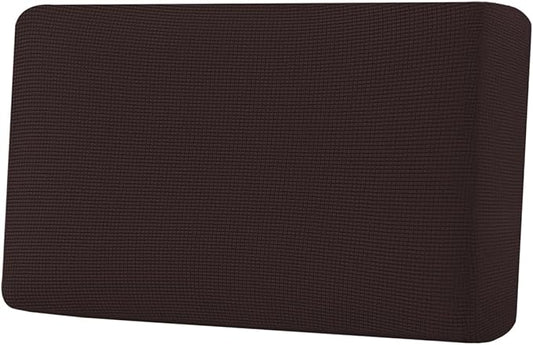 H.VERSAILTEX Super Stretch Individual Seat Cushion Covers Sofa Covers Couch Cushion Covers Slipcover Sets Thick Jacquard Textured Twill Fabric (1 Piece Loveseat Cushion Cover, Chocolate)-HomvellaHome