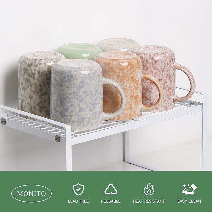 17 OZ Coffee Mugs Set of 6, Modern Mugs Set with handle for Tea/Latte/Cappuccino/Milk/Cocoa.-HomvellaHome