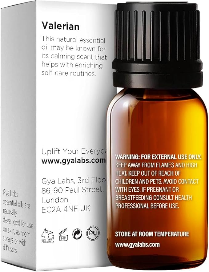 Gya Labs Valerian Essential Oil for Diffuser - 0.17 Fl Oz - 100% Pure Natural Valerian Oil for Skin, Aromatherapy & Candle Making Scent-HomvellaHome