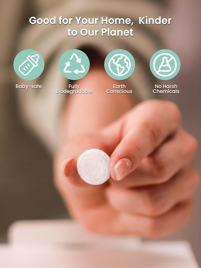 GROWNSY Descaling Tablets Descaler, 24 Descaling Tablets Compatible with Momcozy, Baby Brezza Bottle Washer, Effective for Bottle Washer, Warmer, Sterilizer, Formula Maker-HomvellaHome