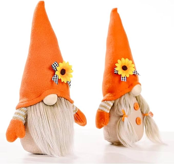 Gnomes Plush Decorations,Fall Decor Fall Gnome Plush Decoration for Home,Handmade Swedish Tomte Doll Mr and Mrs Scandinavian Gnomes,Fall Home Decor Thanksgiving Gnome Table Decorations,Girl-HomvellaHome