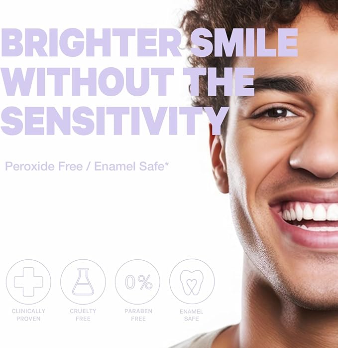 Glim Professional Teeth Whitening Strips| 42 Strips (21 Treatments), Hydrogen-Free, Peroxide-Free, Non-Toxic, Dentist Recommended, Sensitivity Free - Vegan & Cruelty Free - (Mint)-HomvellaHome