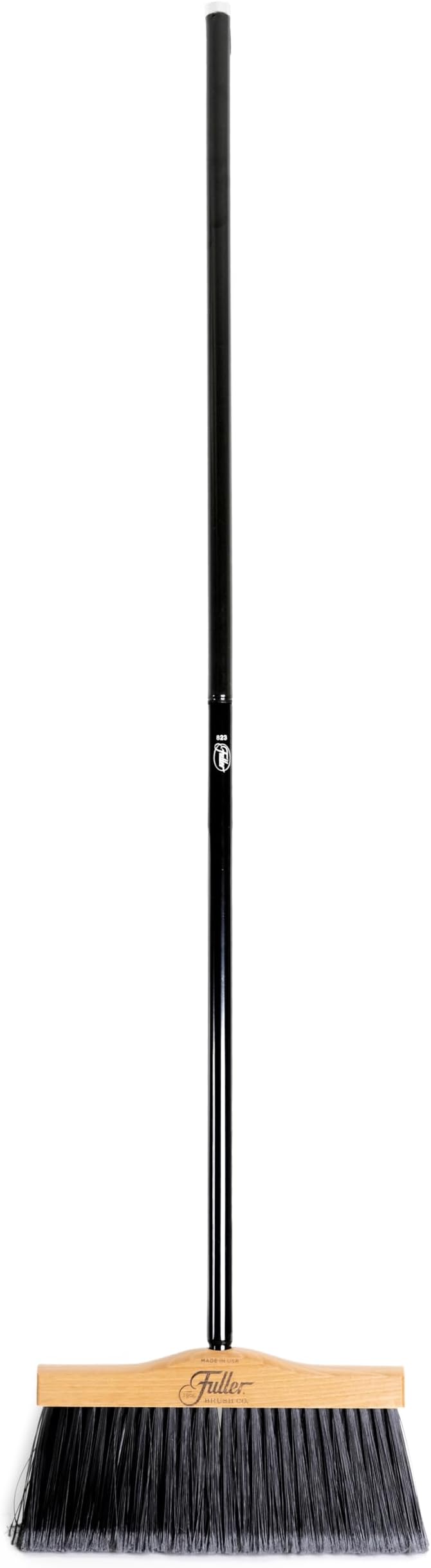 12” Upright Broom with 2 Piece Black Steel Threaded Handle-HomvellaHome