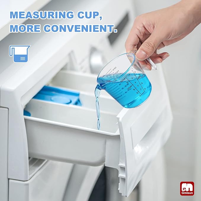 GMISUN Laundry Detergent Soap Dispenser, Liquid Laundry Detergent Dispenser, Container for Farmhouse Laundry Room Decor, Organizer for Liquid DetergentSoftenerBleach Storage Bottle(67 Oz Set of 3)-HomvellaHome