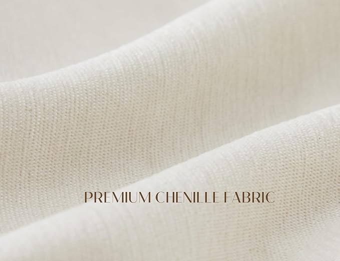 110" Cloud Sectional Couches for Living Room, Convertible L-Shape Couch with Ottoman, 3 Seater Modular Sectional Sofa, Warm White-HomvellaHome