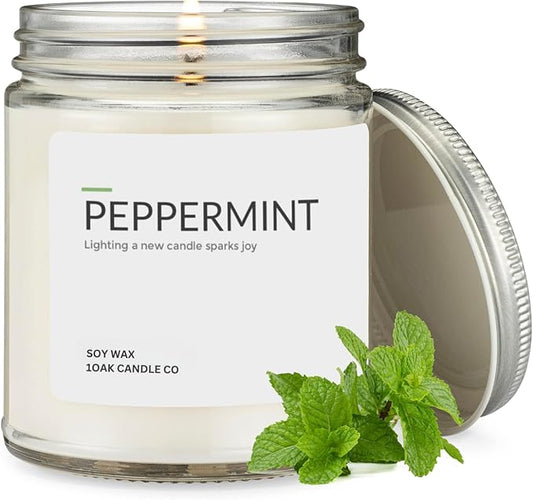 1OAK Soy Wax Scented Candles - Peppermint Candle - Scented Candles for Home (7oz.)-HomvellaHome