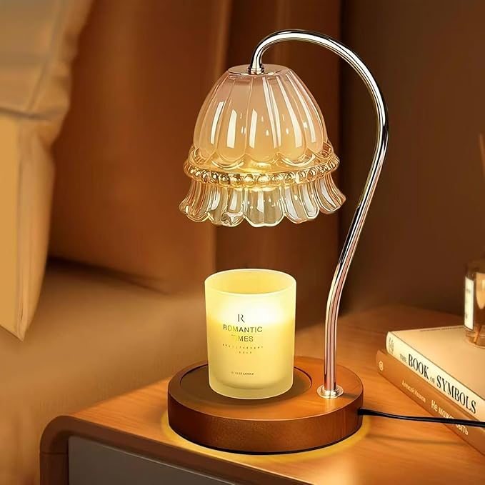 GEEZO Fragrance Candle Warmer Lamp，Electric Candle Warmer with Timer & Dimmer，Mom Christmas Birthday Gifts for Women, House Warming Gifts New Home Bedroom Decor-HomvellaHome