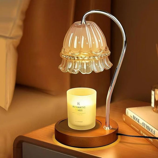 GEEZO Fragrance Candle Warmer Lamp，Electric Candle Warmer with Timer & Dimmer，Mom Christmas Birthday Gifts for Women, House Warming Gifts New Home Bedroom Decor-HomvellaHome