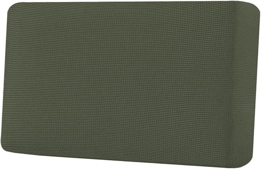 H.VERSAILTEX Super Stretch Individual Seat Cushion Covers Sofa Covers Couch Cushion Covers Slipcover Sets Thick Jacquard Textured Twill Fabric (1 Piece Loveseat Cushion Cover, Olive)-HomvellaHome