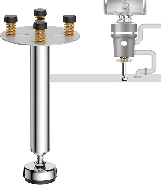 Garbage Disposal Support, Adjustable Spring Shock Absorber Bracket (11.02-14.56inch (28-37cm)), Holds Up tp 440lbs, Stainless Steel Noise Reduction Installation Kit-HomvellaHome