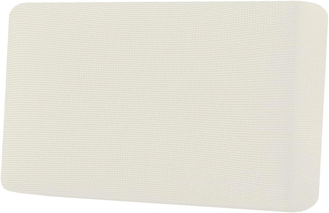 H.VERSAILTEX Super Stretch Individual Seat Cushion Covers Sofa Covers Couch Cushion Covers Slipcover Sets Thick Jacquard Textured Twill Fabric (1 Piece Loveseat Cushion Cover, Porcelain)-HomvellaHome