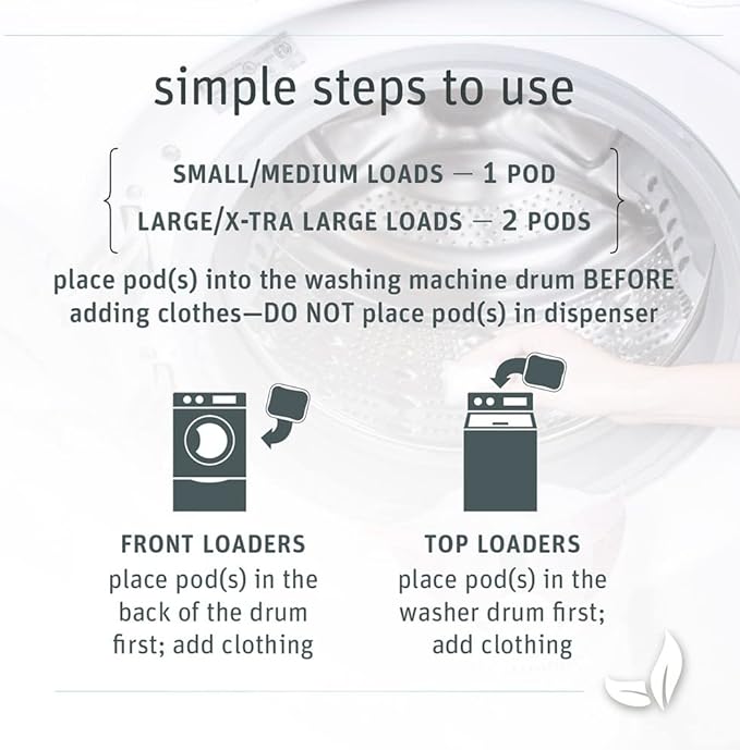 Grab Green 3-in-1 Laundry Detergent Pods, 24 Count, Gardenia Scent, Plant and Mineral Based, Superior Cleaning Power, Stain Remover, Brightens Clothes-HomvellaHome