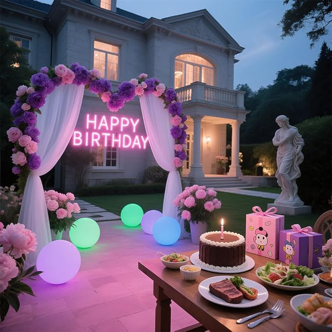 12 Inch Solar Glowing Ball Light Outdoor, Solar Garden Globe Light w/Remote, RGB Color Changing Waterproof Large LED Orb Lights, Landscape Lighting Mood Lamp w/Ground Stake for Patio Yard Lawn Path-HomvellaHome