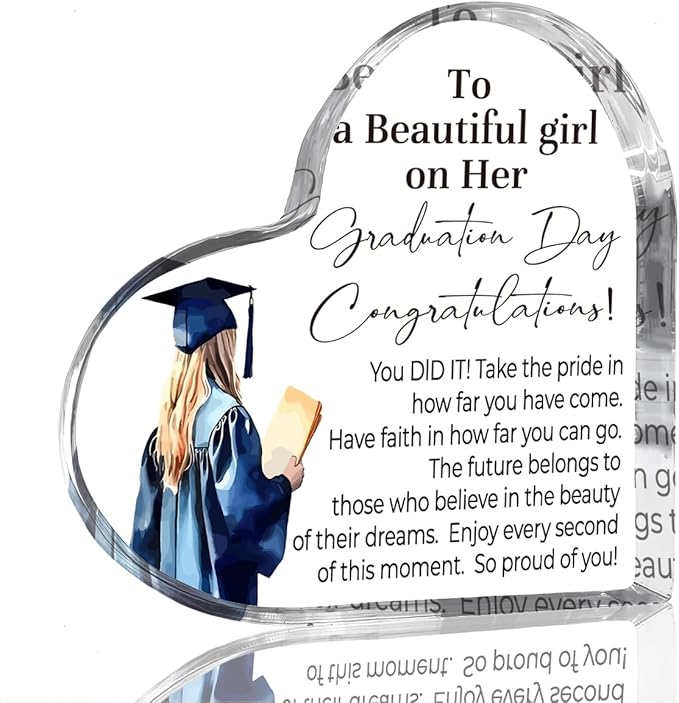 Graduation Gift 2025 Graduation Gifts Cool Graduation Gifts Gifts College Graduation Gifts Graduation Gifts For Her High School Graduation Gifts Personalized Graduation Gifts Acrylic Heart for Her-HomvellaHome