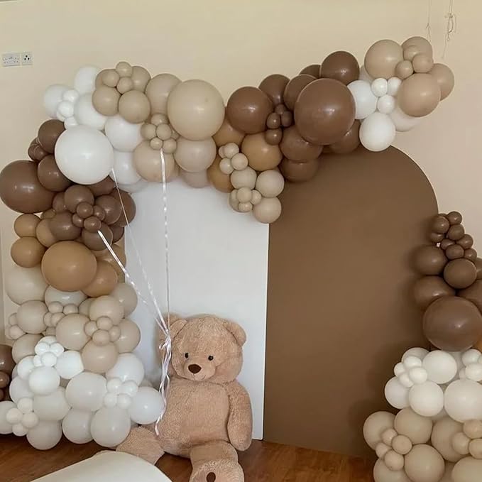 130pcs Brown Balloons Different Sizes 18" 12" 10" 5" Dark Brown Party Latex Balloons for Birthday Baby Shower Gender Reveal Graduation Wedding Anniversary Party Decorations-HomvellaHome