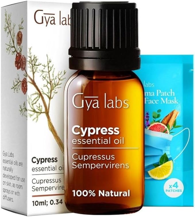 Gya Labs Cypress Essential Oil for Diffuser - 0.34 Fl Oz - 100% Pure Natural Cypress Oil for Aromatherapy & Candle Making Scent-HomvellaHome