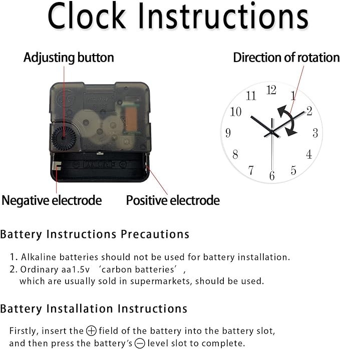 Glass Wall Clocks Battery Operated 14 Inch Modern Abstract Wall Clock for Bedroom Blue Wall Clock Silent Non Ticking-HomvellaHome