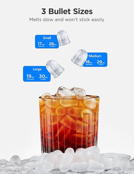 GoveeLife Smart Countertop Ice Makers, Portable Ice Maker Machine with Self-Cleaning, 6 Mins 9 Bullet Ice, 26lbs/24Hrs, Voice Remote for Home Kitchen Party Camping, with Ice Scoop Stainless Silver-HomvellaHome