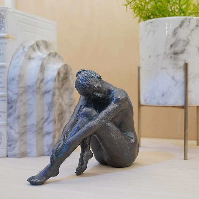 Guichifun Yoga Dancer Statue Home Decoration - Resin Bronze Sculpture Modern Creative Home Garden Statue Handicrafts Art Ware Décor Office Room or Outdoor Gifts 7.8 x 3 x 5.8 Inch-HomvellaHome