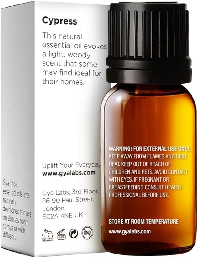 Gya Labs Cypress Essential Oil for Diffuser - 0.34 Fl Oz - 100% Pure Natural Cypress Oil for Aromatherapy & Candle Making Scent-HomvellaHome