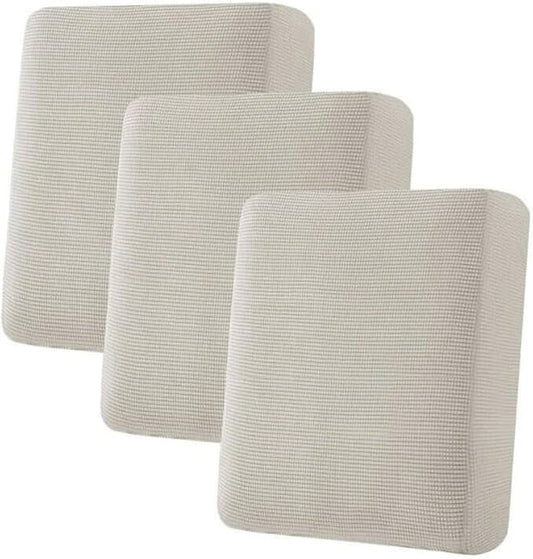 H.VERSAILTEX Super Stretch Individual Seat Cushion Covers - Sofa & Couch Cushion Slipcover Sets - Thick Jacquard Textured Twill Fabric (3 Piece, Island Fossi)-HomvellaHome