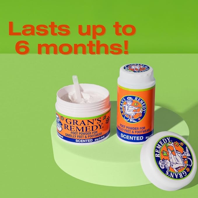 Gran's Remedy Scented Foot Powder - Effective Odor Eliminator & Moisture Absorbing Shoe Deodorizer for Shoes and Feet - Travel Size Freshness - Citrus-HomvellaHome