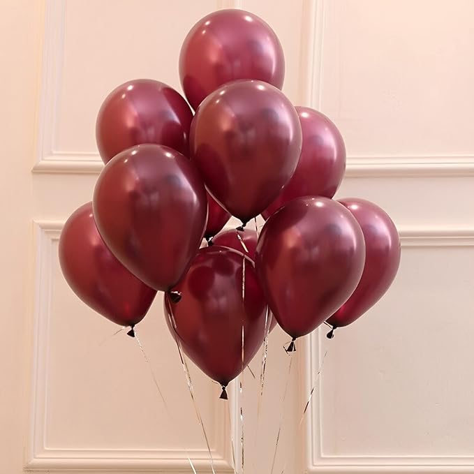 130pcs Burgundy Balloons Different Sizes 18" 12" 10" 5" Wine Red Balloons for Birthday Graduation Bride Baby Shower Wedding Decorations-HomvellaHome