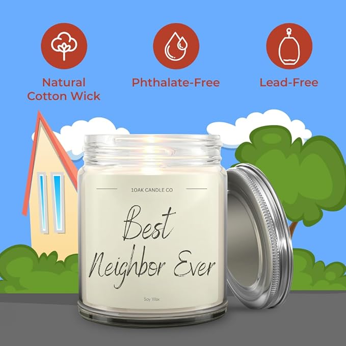 1OAK Vanilla Candle - Best Neighbor Gift for Christmas and Housewarming - Thank You Present for Women and Men-HomvellaHome