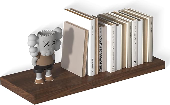 12 Inch Deep Floating Shelves for Wall 1 Pack Floating Shelves Large Storage Space Wall Mount Shelf for Living Room Kitchen Bathroom 30" W x 12" D x 1.2" H Rustic Brown-HomvellaHome