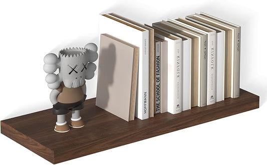 12 Inch Deep Floating Shelves for Wall 1 Pack Floating Shelves Large Storage Space Wall Mount Shelf for Living Room Kitchen Bathroom 30" W x 12" D x 1.2" H Rustic Brown-HomvellaHome