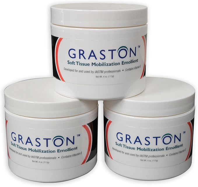 Graston Technique Vitamin E Enriched Emollient - 4oz Jar, Ideal for IASTM Lotion & Massage Therapy Cream, Perfect Vitamin E Cream for Massage and Physical Therapy, 3-Pack-HomvellaHome