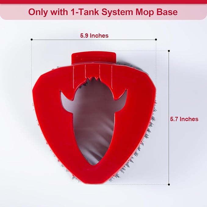 2 Pack Scrub Brush Head Replacement Compatible with O Cedar EasyWring Spin Mop 1-Tank System, Floor Scrubber Head, Shower Scrub Brush with Hard Bristles for Cleaning & Scrubbing-HomvellaHome