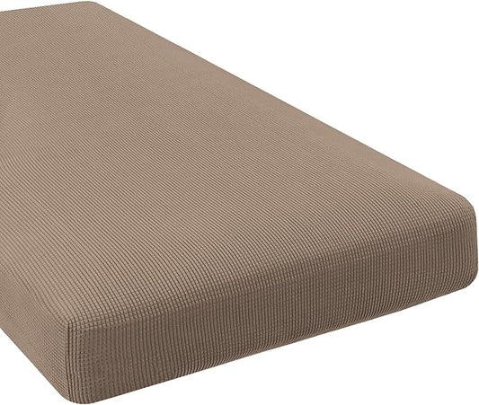 H.VERSAILTEX Super Stretch Individual Chaise Cover Sectional Couch Covers for L Shaped Sofa Both Left/Right Featuring Thick Jacquard Textured Twill Fabric (1 Piece Chaise Cover, Macchiato)-HomvellaHome