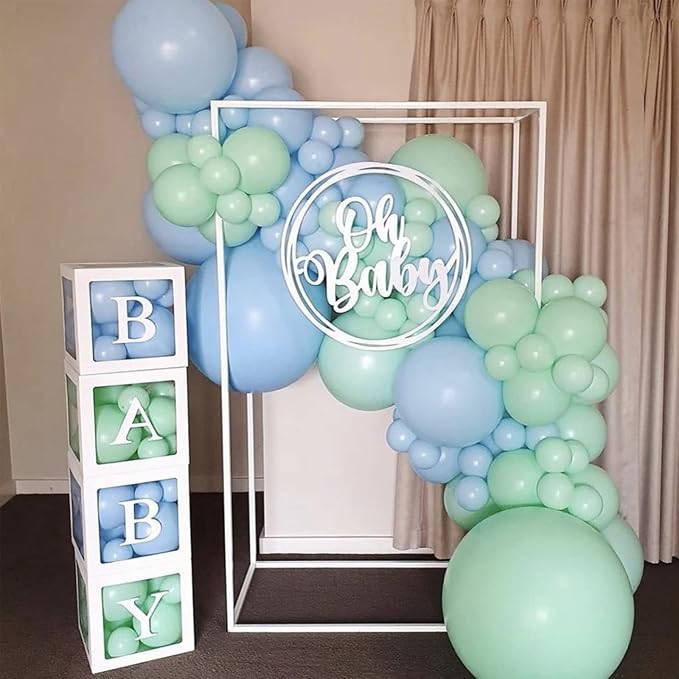 130pcs Mint Green Balloons Different Sizes 18" 12" 10" 5" Pastel Light Green Balloons for Boys Girls Birthday Baby Shower Gender Reveal Wedding Decorations-HomvellaHome