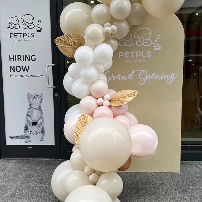 130pcs Ivory White Balloons Different Sizes 18" 12" 10" 5" Party Latex Balloons for Birthday Baby Shower Graduation Wedding Gender Reveal Anniversary Party Decorations-HomvellaHome