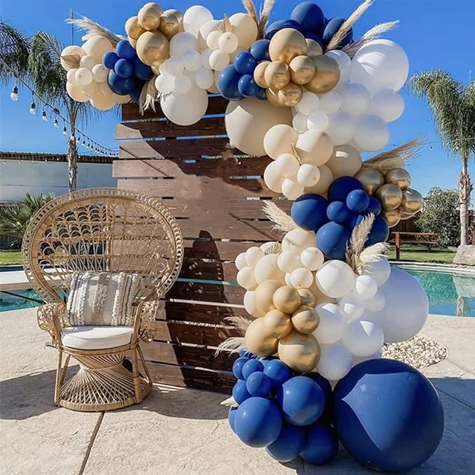 130pcs Navy Blue Balloons Different Sizes 18" 12" 10" 5" Dark Blue Balloons for Birthday Graduation Baby Shower Anniversary New Year Party Holiday Decorations-HomvellaHome